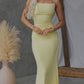 Backless Cross Tie Low Waist Bodycon Maxi Dress